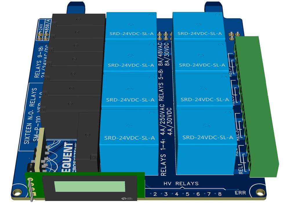 16-Channel HV-LV Relay Card for Raspberry Pi -3