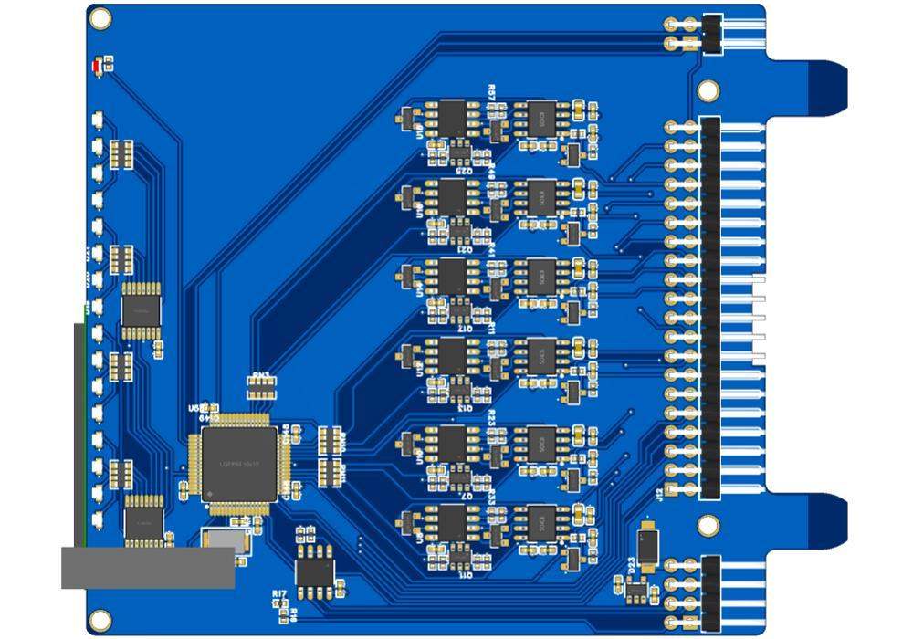 6-Channel 3-wire RTD for Raspberry Pi Back Panel back