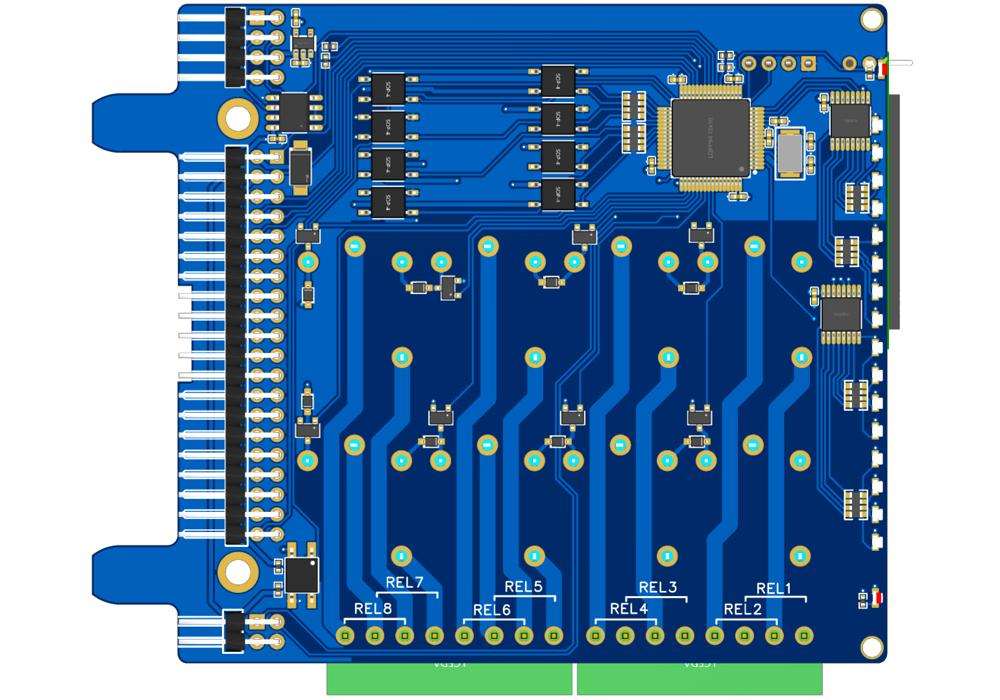 16-Channel HV-SS Relay Card for Raspberry Pi Back Panel - 5