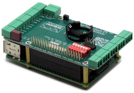 HALL Current Sensor DAQ 8-layer stackable HAT with pluggable connectors and red DIP switch for Raspberry Pi