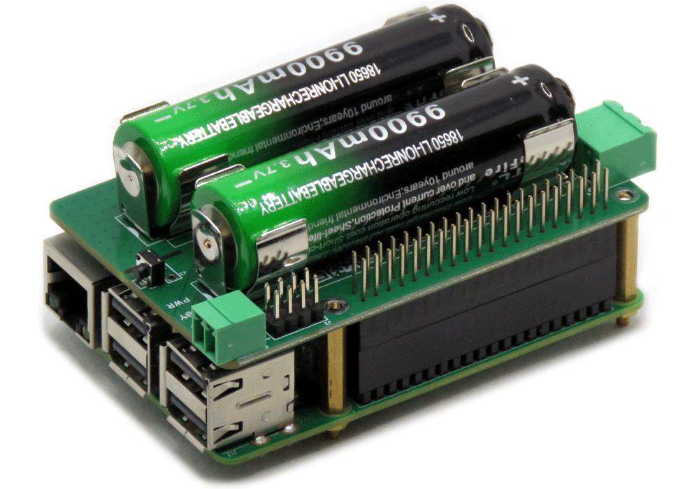 Super Watchdog HAT with dual 18650 battery backup for Raspberry Pi power protection and reset functions