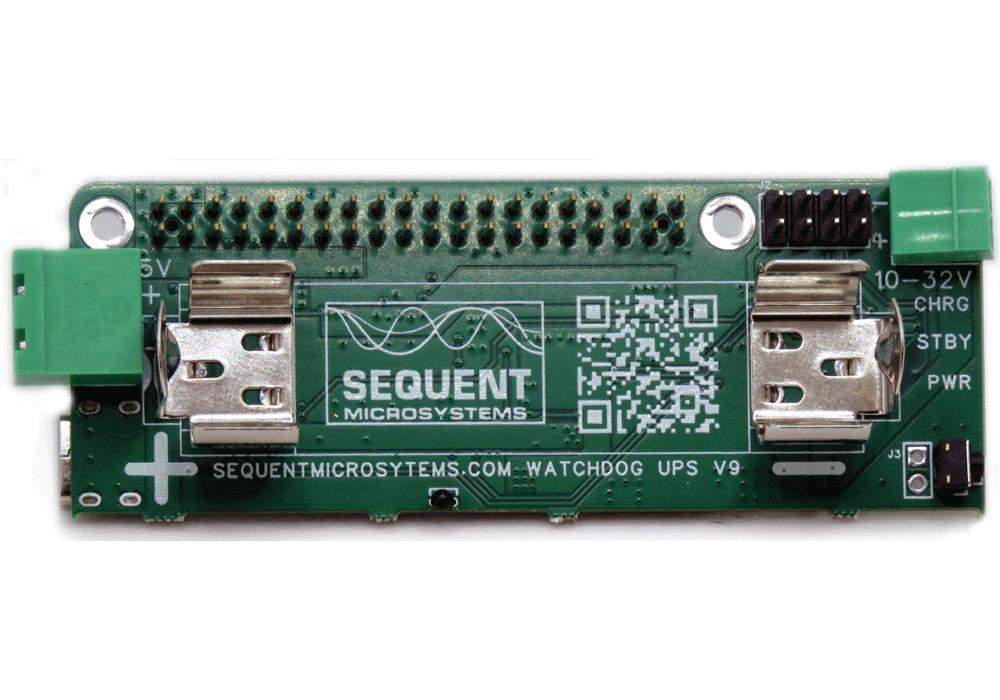 Super Watchdog HAT UPS battery backup board for Raspberry Pi with dual connectors and I2C interface