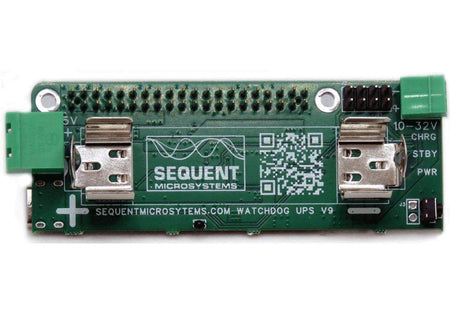 Super Watchdog HAT UPS battery backup board for Raspberry Pi with dual connectors and I2C interface