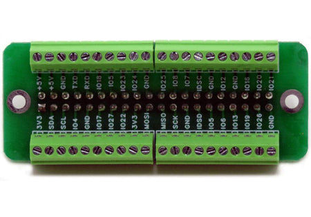 Breakout Card Screw Mount Type1 with 26-18 AWG screw terminal blocks for Raspberry Pi GPIO pins connection