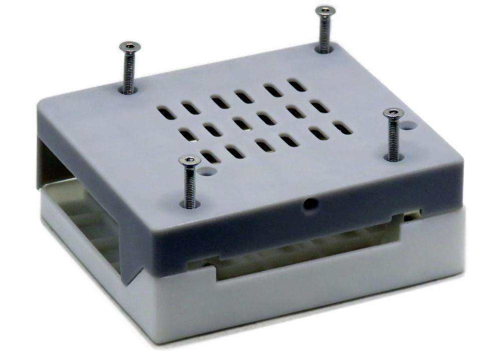 Back Panel Adapter custom enclosure for Raspberry Pi 3, 4, or 5 with ventilation and mounting screws.