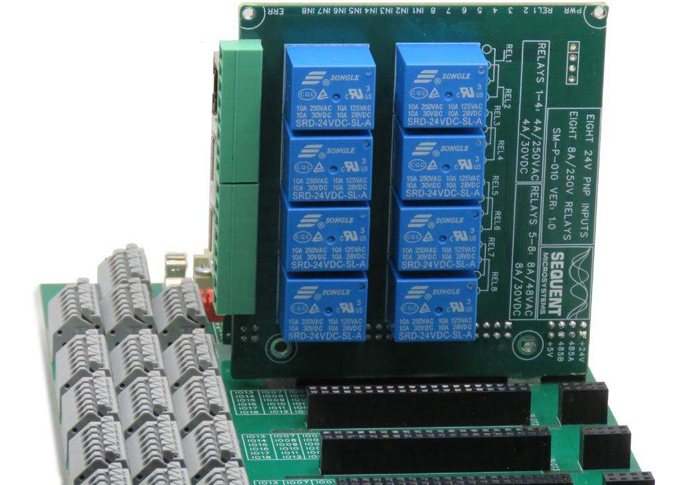 8-HV Relays 8-LV Inputs on Raspberry Pi Back Panel