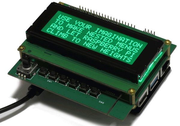 LCD Adapter Kit Using 2004 or 1602 LCDs for Raspberry Pi