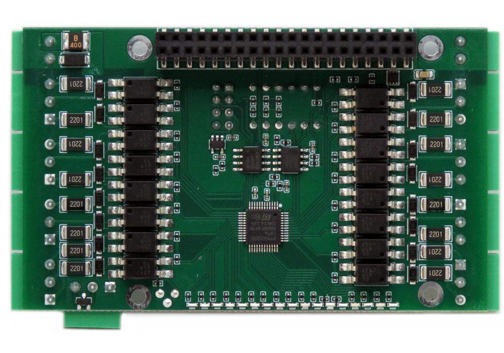 Sixteen LV Digital Inputs 8-Layer Stackable HAT for Raspberry Pi