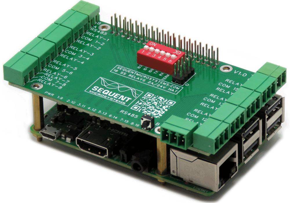 A Stackable Hat Raspberry Pi Solid State Relays 2A/24V 8-Layer Stackable HAT for Raspberry Pi ...