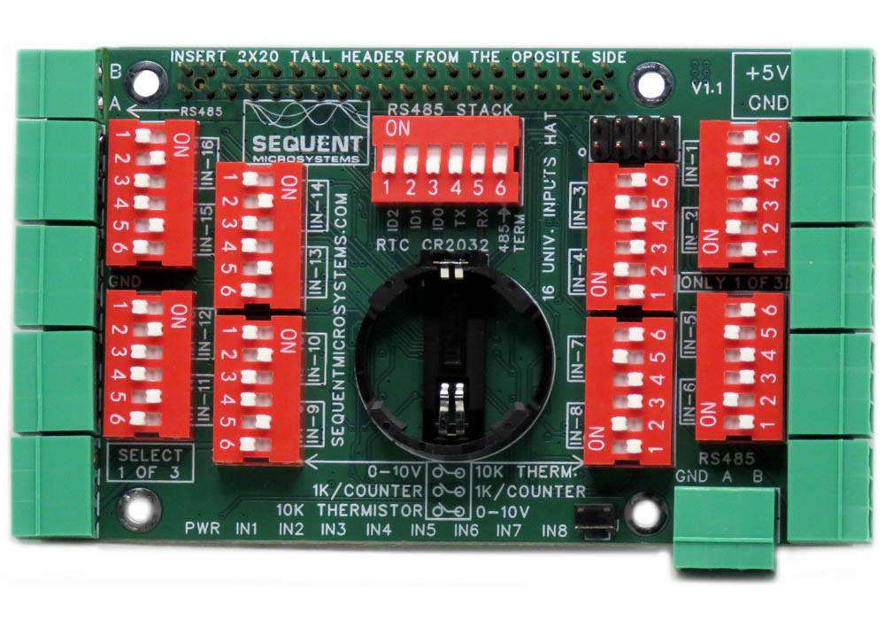 Sixteen Analog-Digital Inputs HAT for Raspberry Pi 