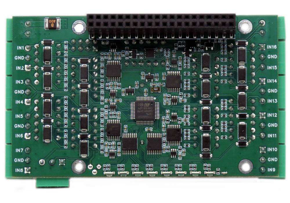 Sixteen Analog-Digital Inputs 8-Layer Stackable HAT for Raspberry Pi ...
