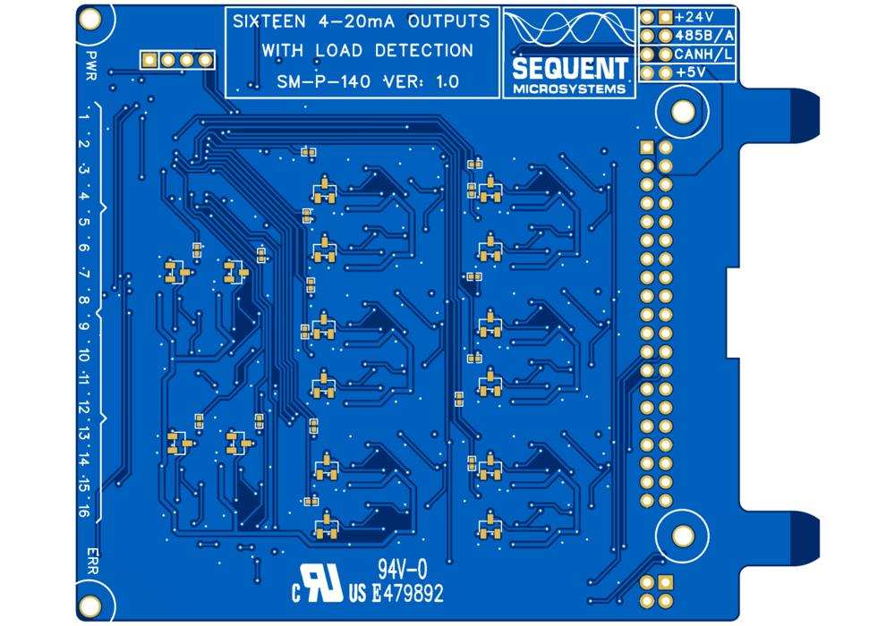16 Analog 4–20 mA Outputs for Raspberry Pi I/O Back Panel top