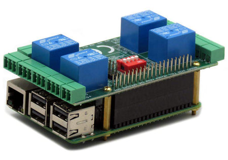 Four Relayd 4 Inputs HAT side view 3