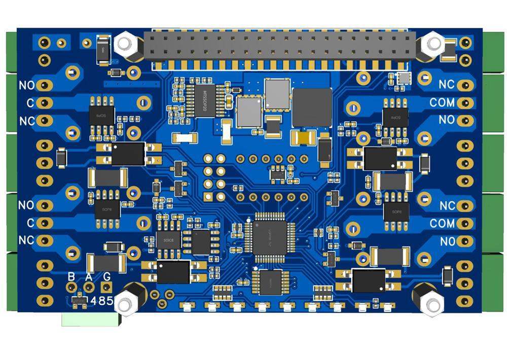 Four smart relays four universal inputs for Raspberry Pi