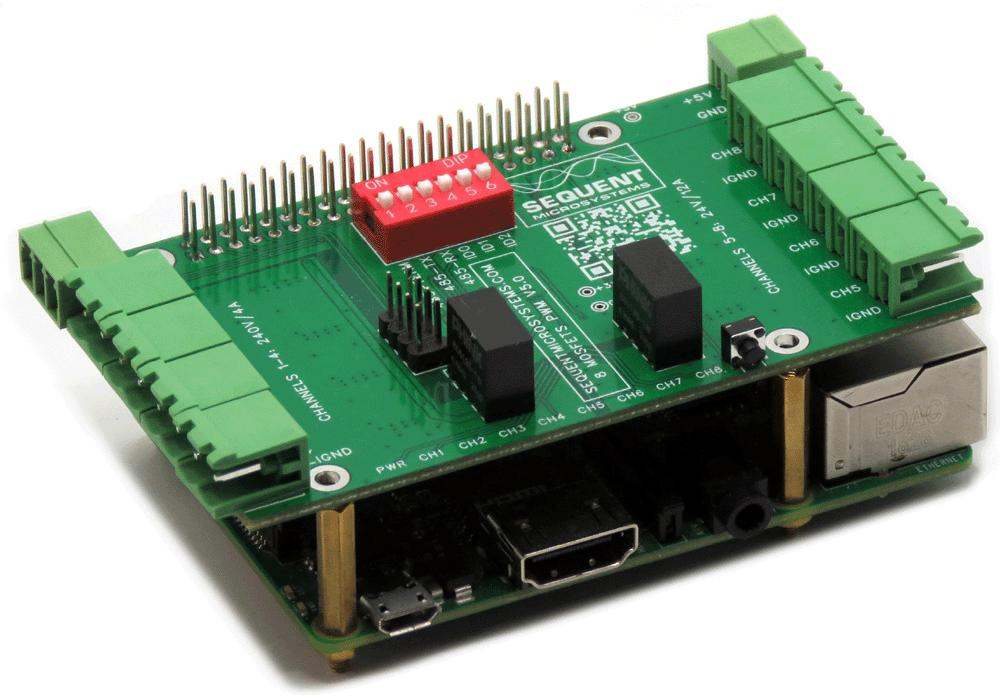 Eight MOSFETS for Raspberry Pi