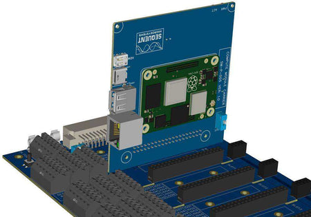 Compute Module Carrier for Raspberry Pi Back Panel installed