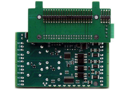 Adapter for Mounting Raspberry Pi HATs on the Back Panel with sample HAT - back view