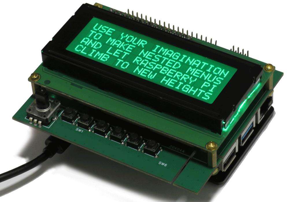 Lcd Module Adapter Six-in-one LCD Adapter for 2004 and 1602 LCDs for Raspberry Pi o to 5 ...
