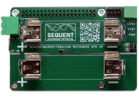 Super Watchdog HAT UPS battery backup top view