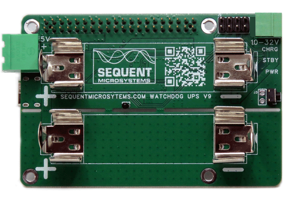 Super Watchdog HAT UPS battery backup top view