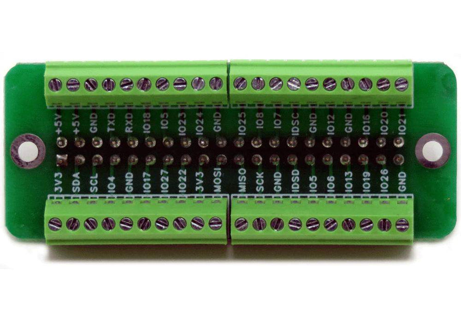 Breakout Card Screw Mount Type1 with 26-18 AWG screw terminal blocks for Raspberry Pi GPIO pins connection