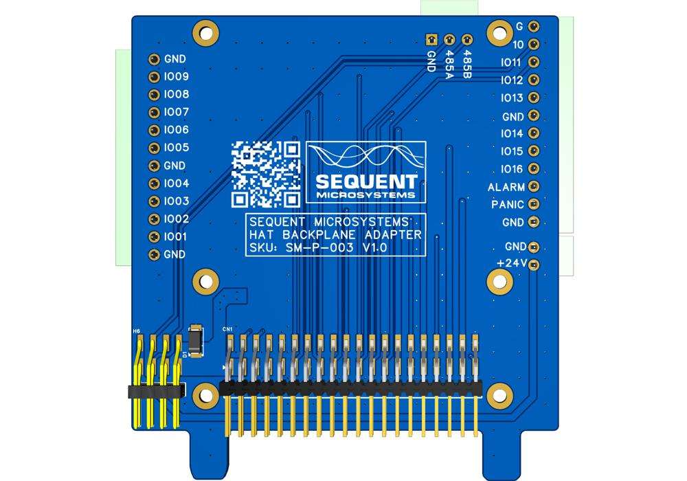 Backplane HAT Adapter back view