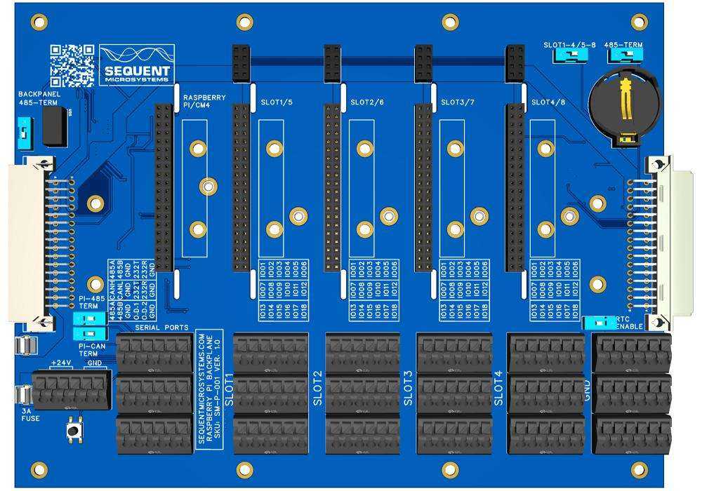 Four Slots Back Panel for Raspberry Pi - top