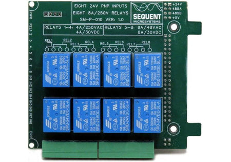 Eight Relays Eight Inputs for Raspberry Pi Back Panel - top view