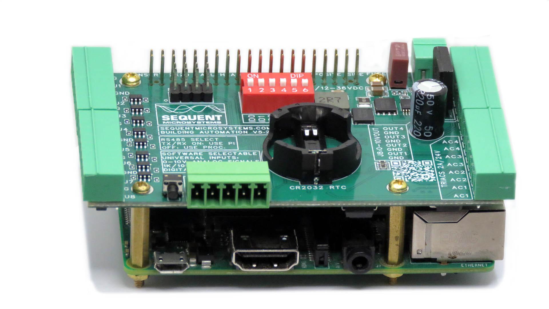 Building Automation 8-layer stackable HAT for Raspberry Pi 360 view