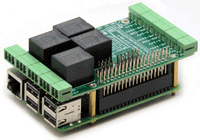 Four Relays 4 HV Inputs 8-Layer Stackable HAT for Raspberry Pi